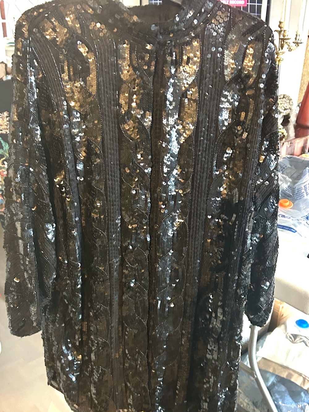 Vintage 100% silk, Michele Yin Designs.Long glamorous evening coat. Hard to find